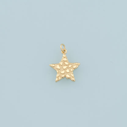 18K Gold Filled Star Pendant,Star Charm Bracelet Necklace for DIY Jewelry Making Supply