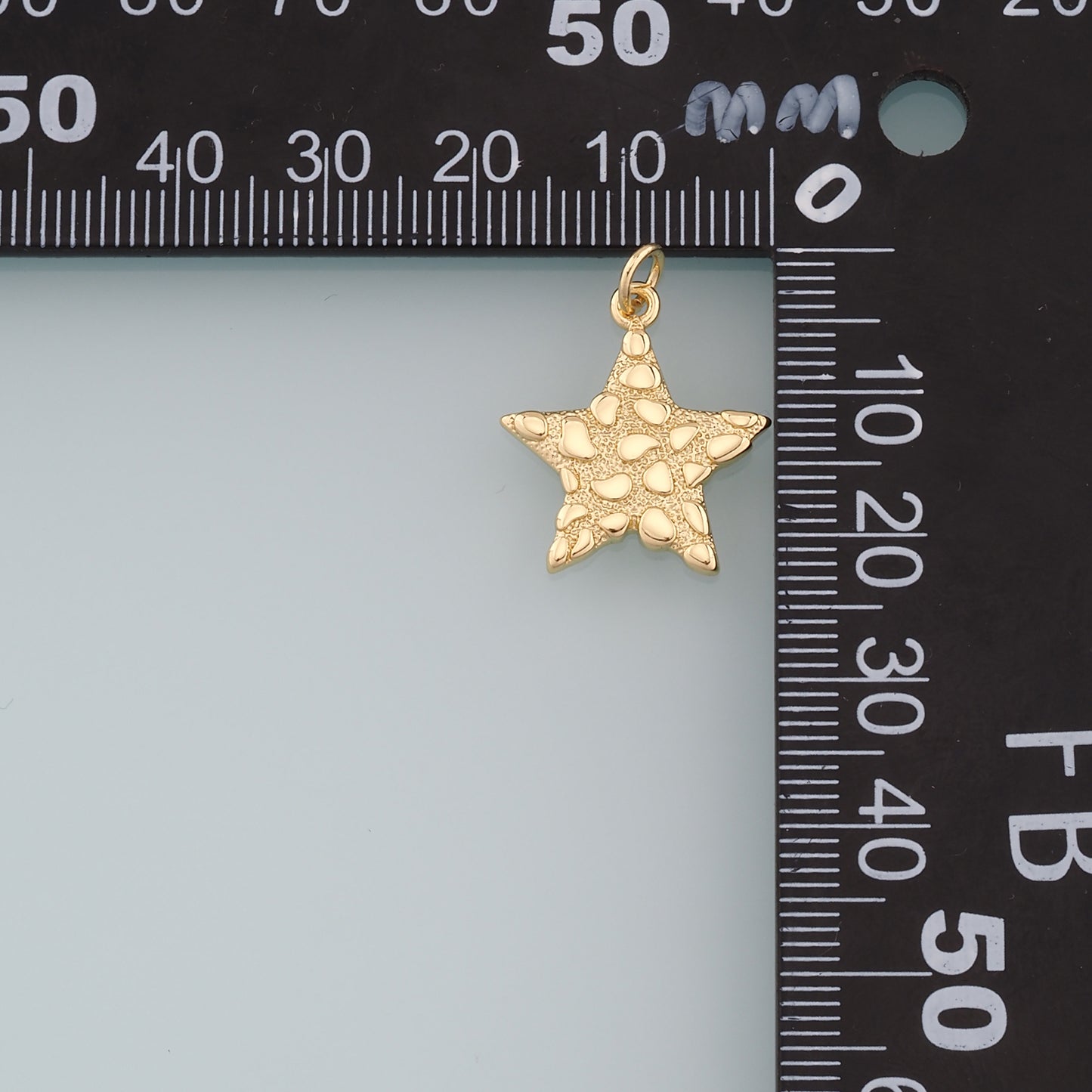 18K Gold Filled Star Pendant,Star Charm Bracelet Necklace for DIY Jewelry Making Supply
