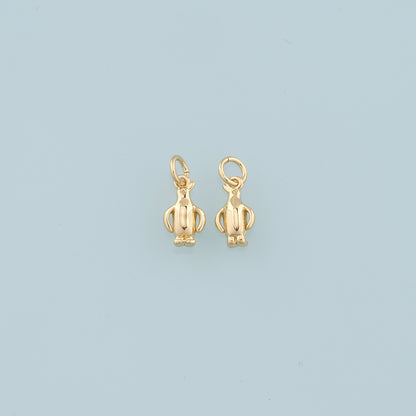 Gold Penguin Charms,18K Gold Filled Penguin Pendant,Animal Charm Bracelet Necklace for DIY Jewelry Making Supply