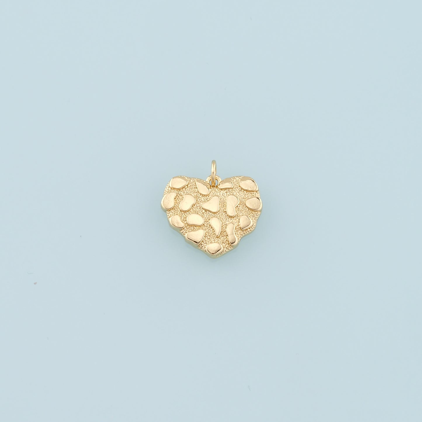 Gold Heart Charms,18K Gold Filled Heart Pendant,Heart Charm Bracelet Necklace for DIY Jewelry Making Supply