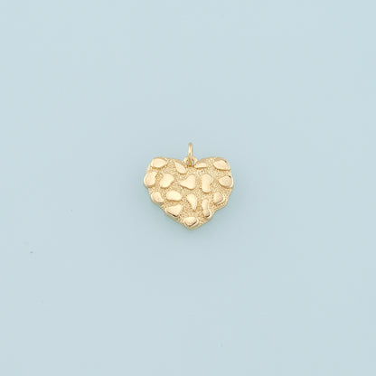 Gold Heart Charms,18K Gold Filled Heart Pendant,Heart Charm Bracelet Necklace for DIY Jewelry Making Supply