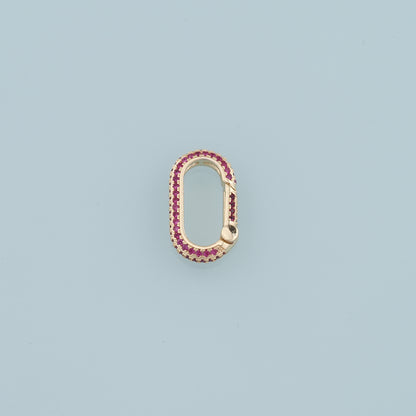 18K Gold Filled Oval Carabiner Clasp,Carabiner Lock Connector,Spring Push Gate for DIY Jewelry Clasp Finding Necklace Bracelet