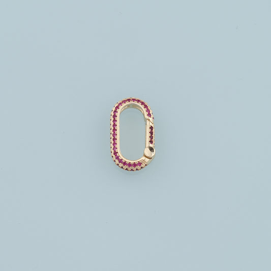 18K Gold Filled Oval Carabiner Clasp,Carabiner Lock Connector,Spring Push Gate for DIY Jewelry Clasp Finding Necklace Bracelet