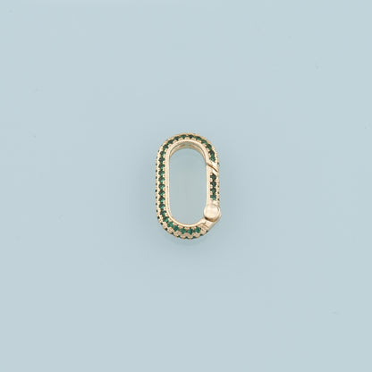 18K Gold Filled Oval Carabiner Clasp,Carabiner Lock Connector,Spring Push Gate for DIY Jewelry Clasp Finding Necklace Bracelet
