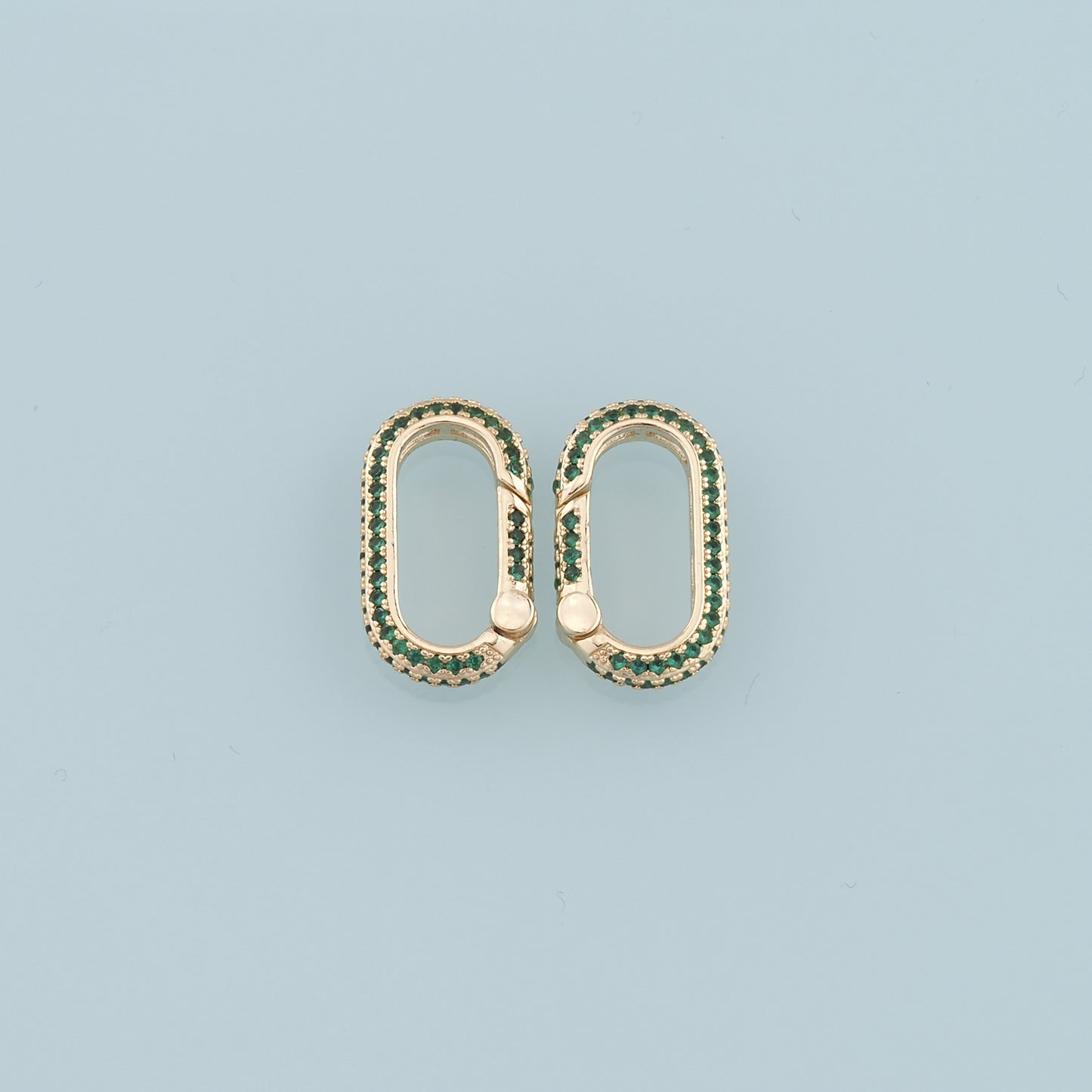 18K Gold Filled Oval Carabiner Clasp,Carabiner Lock Connector,Spring Push Gate for DIY Jewelry Clasp Finding Necklace Bracelet