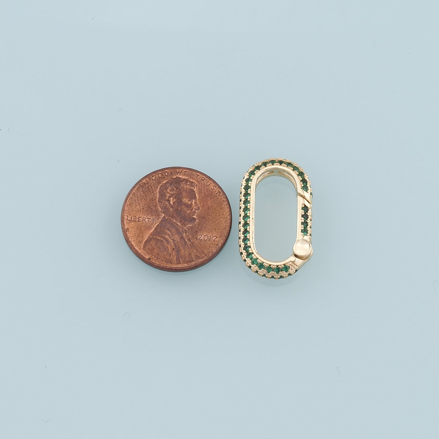 18K Gold Filled Oval Carabiner Clasp,Carabiner Lock Connector,Spring Push Gate for DIY Jewelry Clasp Finding Necklace Bracelet
