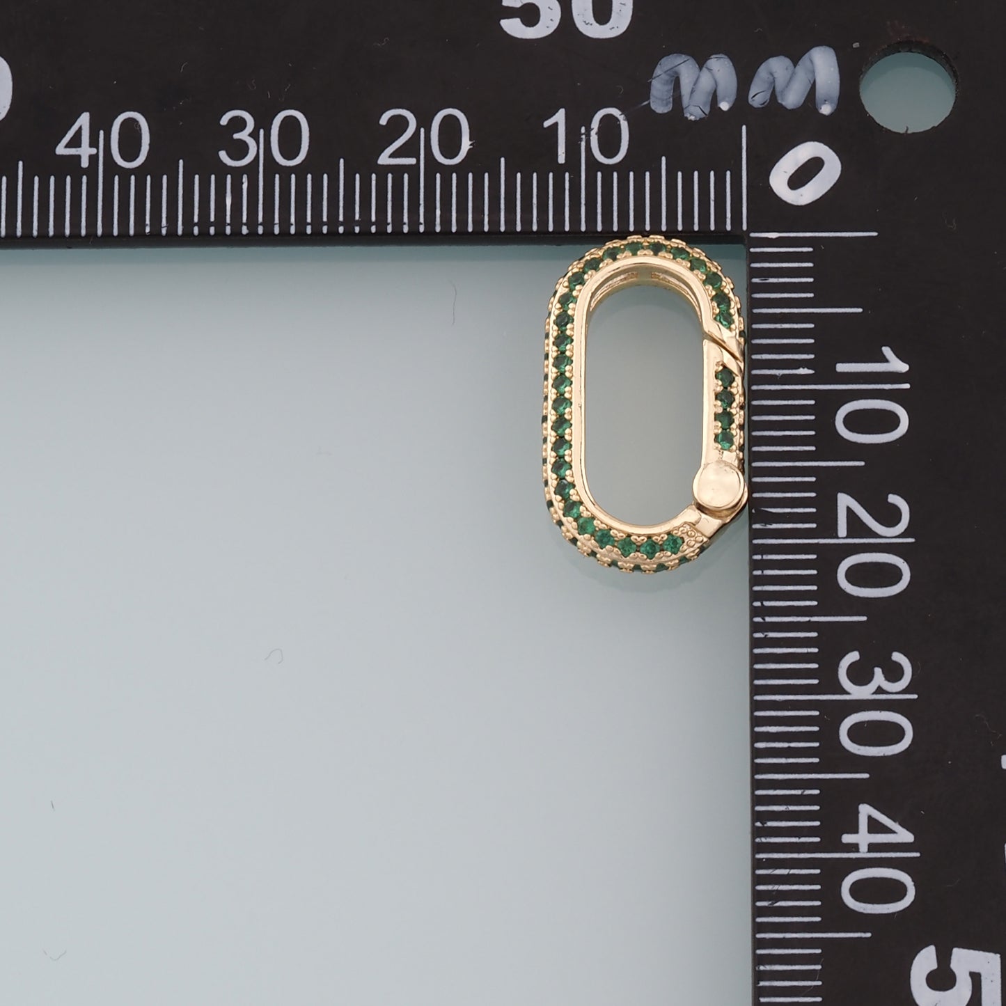 18K Gold Filled Oval Carabiner Clasp,Carabiner Lock Connector,Spring Push Gate for DIY Jewelry Clasp Finding Necklace Bracelet