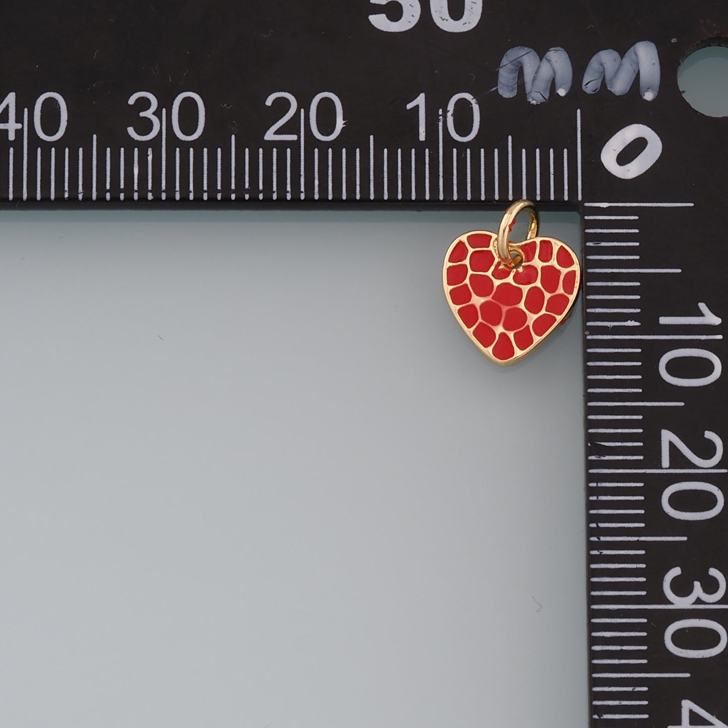 Gold Heart Charms,18K Gold Filled Heart Pendant,Enamel Heart Charm Bracelet Necklace for DIY Jewelry Making Supply