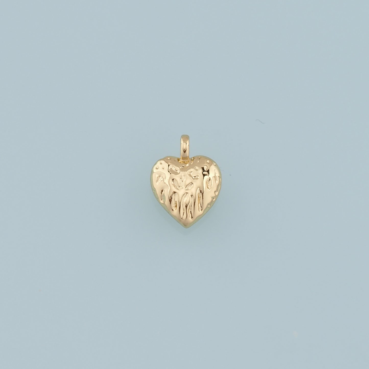 Gold Heart Charms,18K Gold Filled Heart Pendant,Heart Charm Bracelet Necklace for DIY Jewelry Making Supply