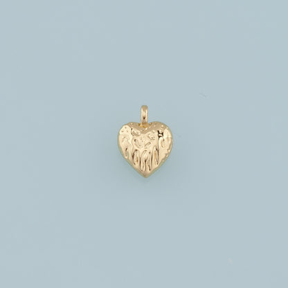 Gold Heart Charms,18K Gold Filled Heart Pendant,Heart Charm Bracelet Necklace for DIY Jewelry Making Supply