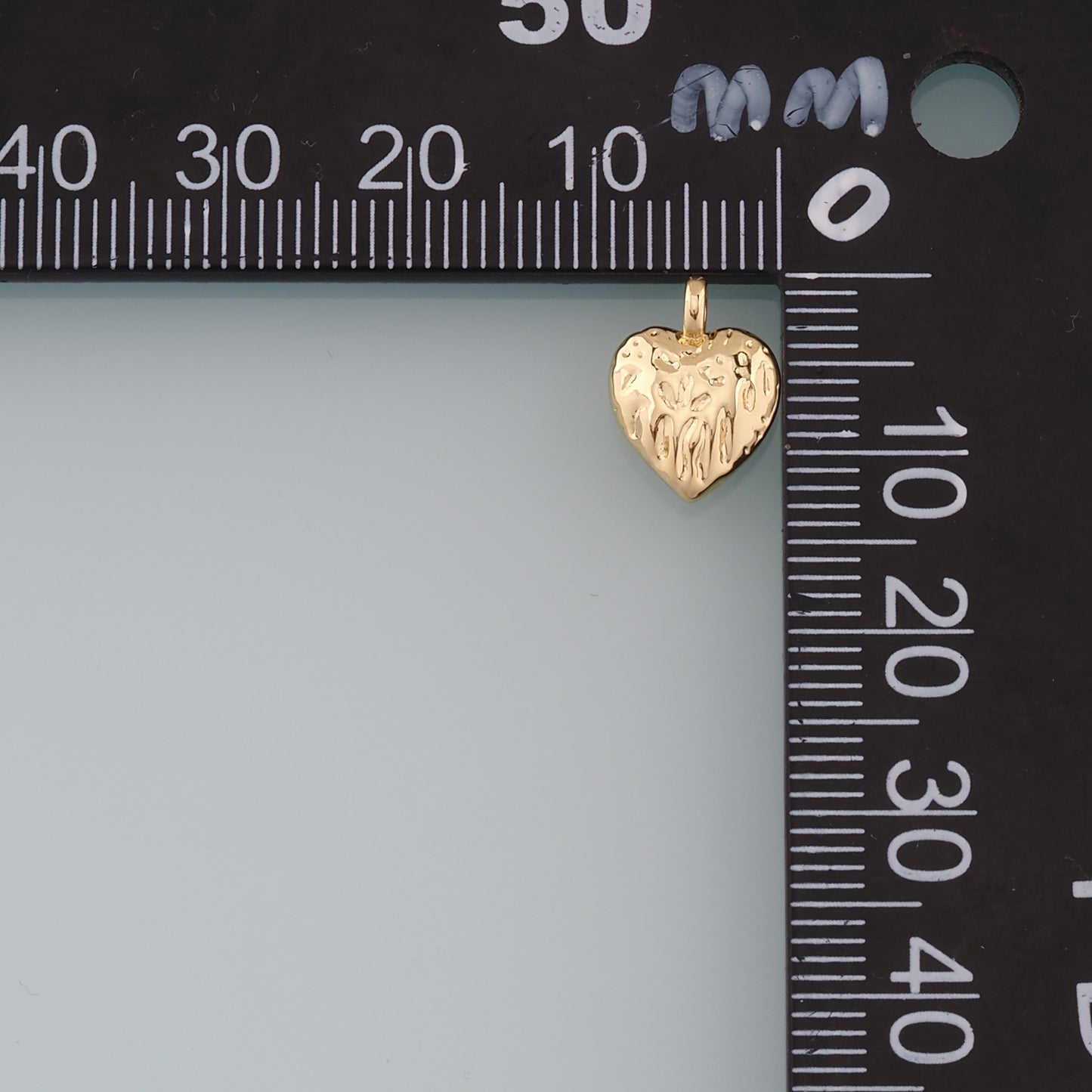 Gold Heart Charms,18K Gold Filled Heart Pendant,Heart Charm Bracelet Necklace for DIY Jewelry Making Supply