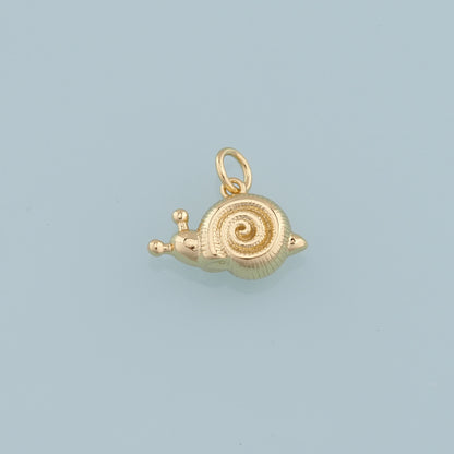 Gold Snails Charms,18K Gold Filled Snails Pendant,Snails Charm Bracelet Necklace for DIY Jewelry Making Supply