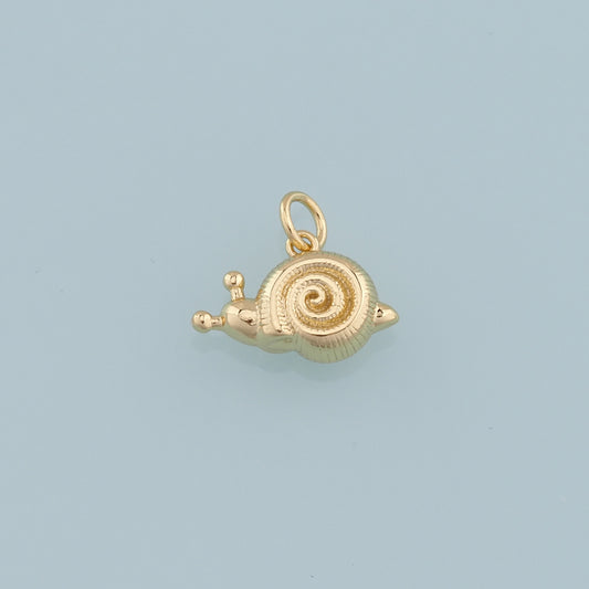 Gold Snails Charms,18K Gold Filled Snails Pendant,Snails Charm Bracelet Necklace for DIY Jewelry Making Supply
