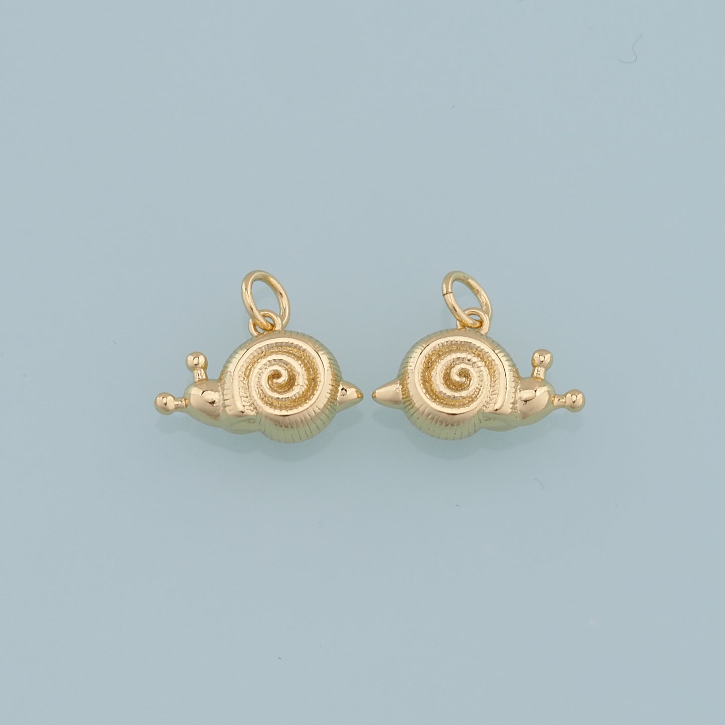 Gold Snails Charms,18K Gold Filled Snails Pendant,Snails Charm Bracelet Necklace for DIY Jewelry Making Supply