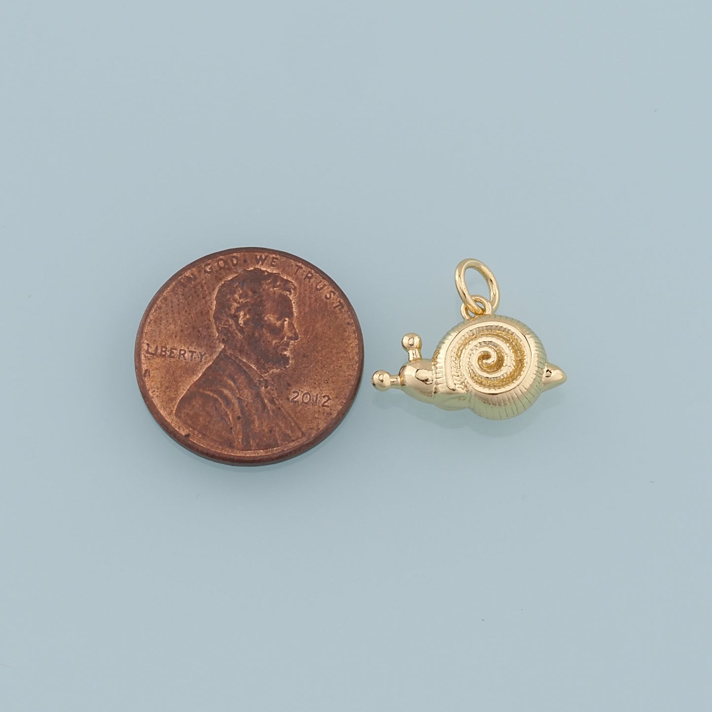 Gold Snails Charms,18K Gold Filled Snails Pendant,Snails Charm Bracelet Necklace for DIY Jewelry Making Supply