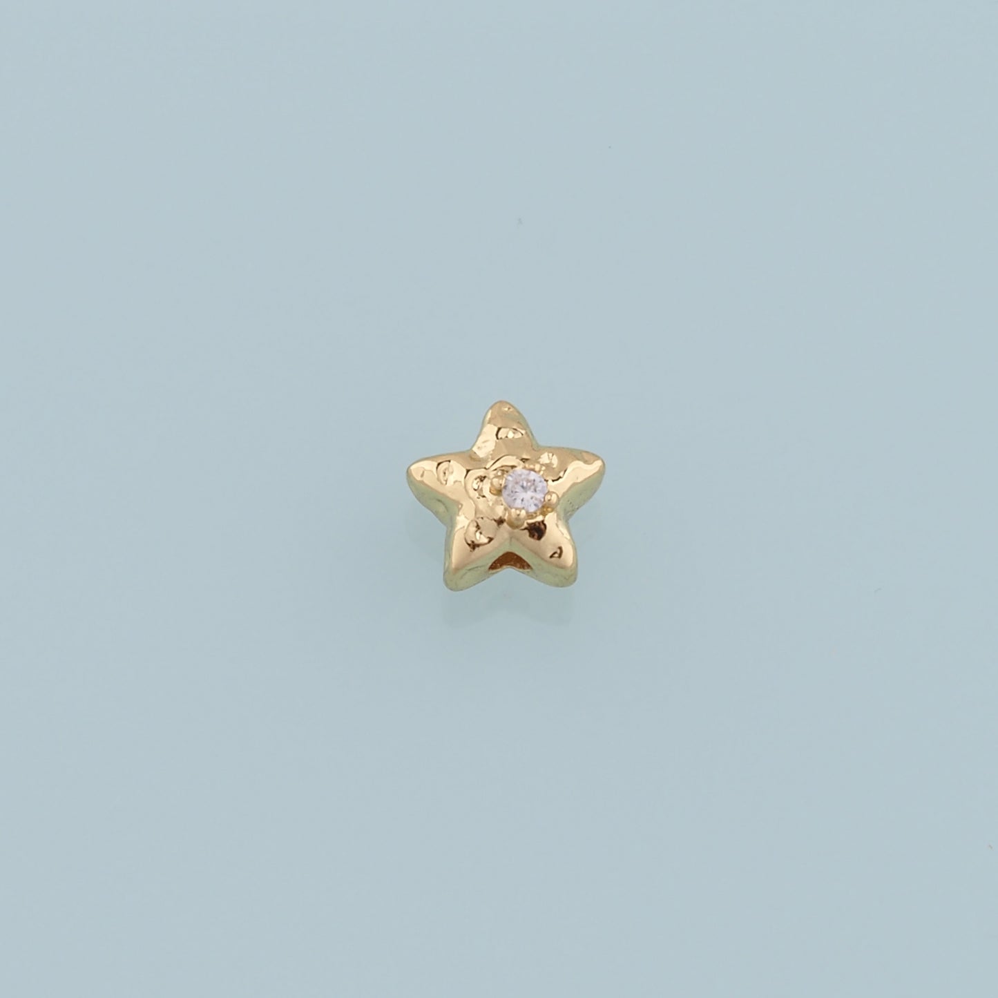 Gold Star spacer Beads Charms,18K Gold Filled Star Bracelet Necklace for DIY Jewelry Making Supply