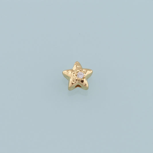 Gold Star spacer Beads Charms,18K Gold Filled Star Bracelet Necklace for DIY Jewelry Making Supply