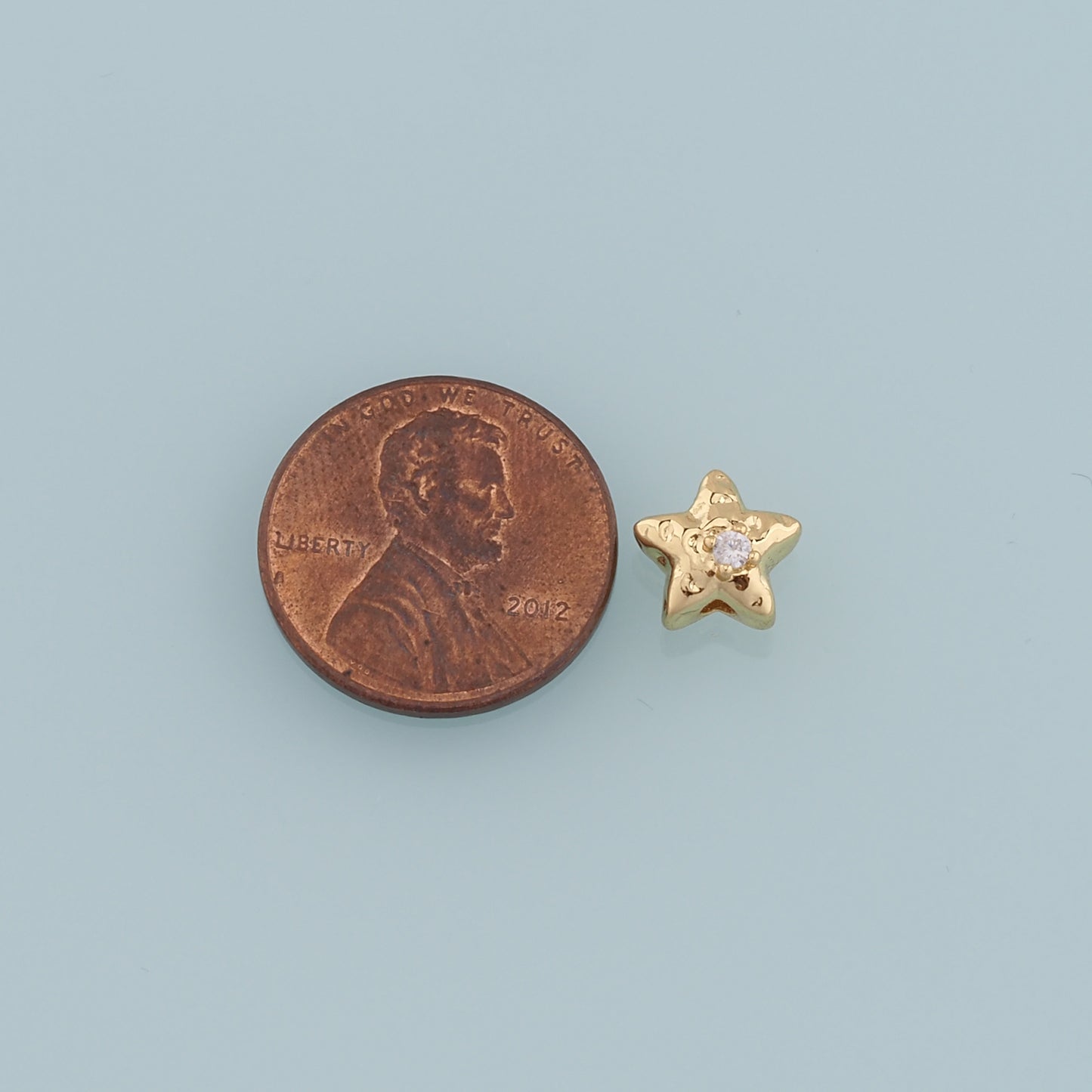 Gold Star spacer Beads Charms,18K Gold Filled Star Bracelet Necklace for DIY Jewelry Making Supply