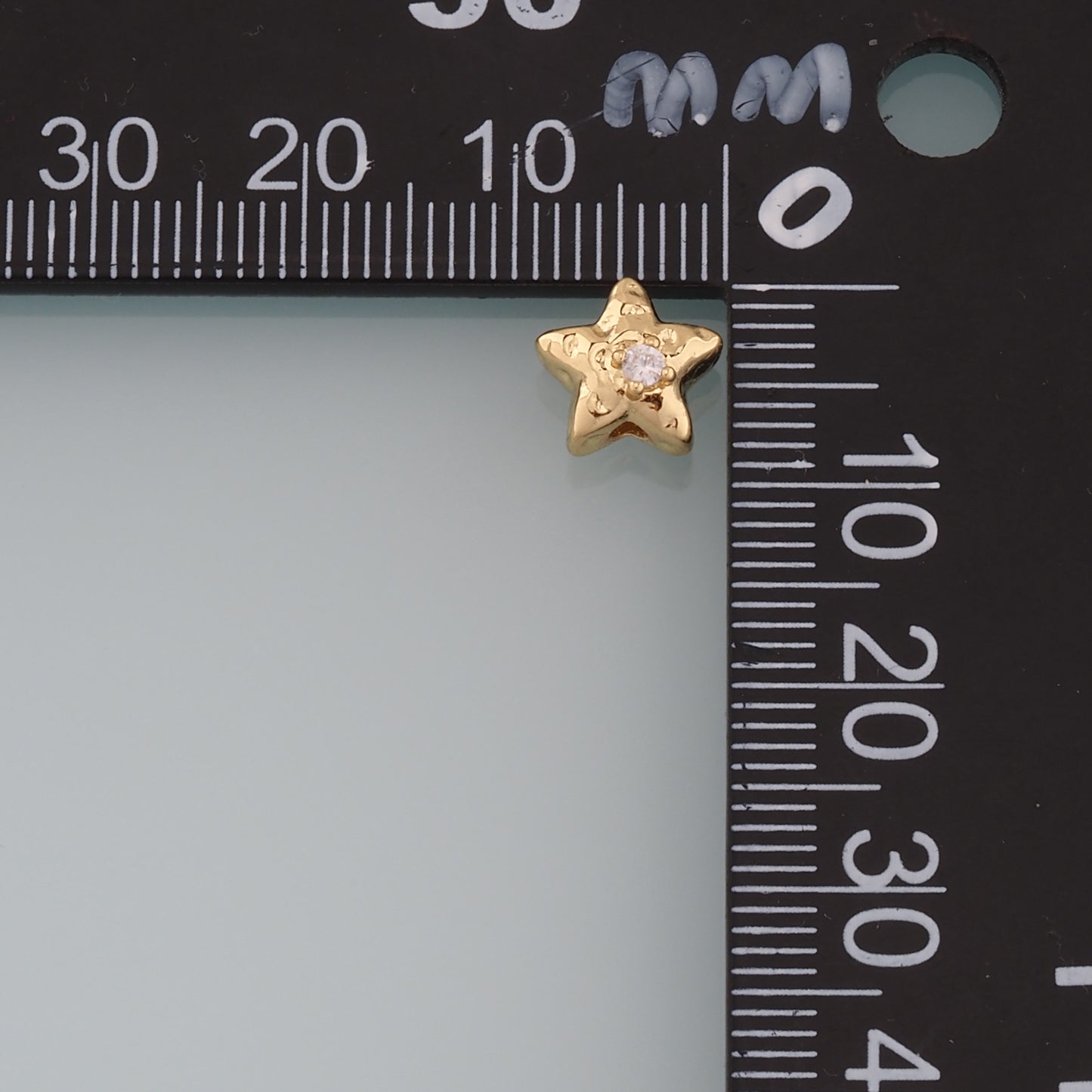 Gold Star spacer Beads Charms,18K Gold Filled Star Bracelet Necklace for DIY Jewelry Making Supply