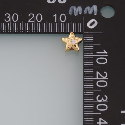 Gold Star spacer Beads Charms,18K Gold Filled Star Bracelet Necklace for DIY Jewelry Making Supply