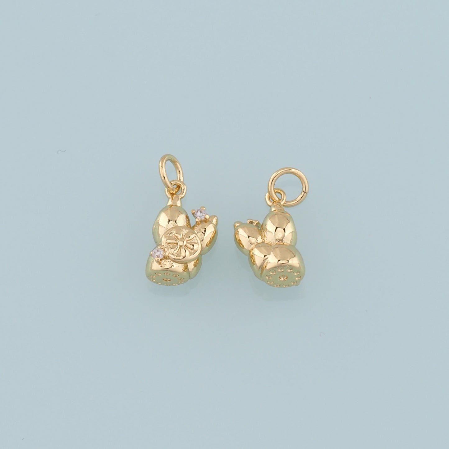 Gold Lotus Root Charms,18K Gold Filled Lotus Root Pendant,Vegetable Charm Bracelet Necklace for DIY Jewelry Making Supply