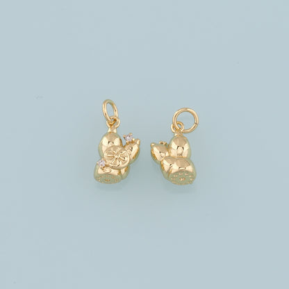 Gold Lotus Root Charms,18K Gold Filled Lotus Root Pendant,Vegetable Charm Bracelet Necklace for DIY Jewelry Making Supply