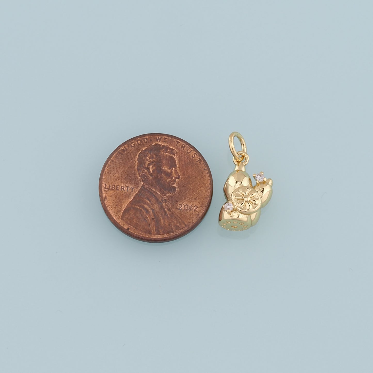Gold Lotus Root Charms,18K Gold Filled Lotus Root Pendant,Vegetable Charm Bracelet Necklace for DIY Jewelry Making Supply