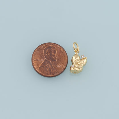 Gold Lotus Root Charms,18K Gold Filled Lotus Root Pendant,Vegetable Charm Bracelet Necklace for DIY Jewelry Making Supply