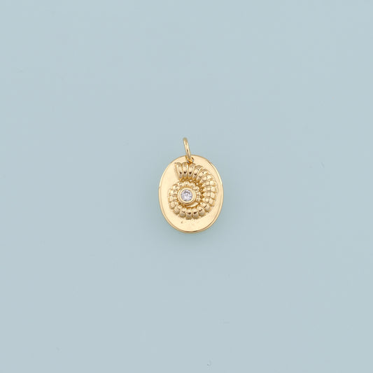 Gold Shell Charms,18K Gold Filled Conch Shell Pendant,Conch Shell Charm Bracelet Necklace for DIY Jewelry Making Supply