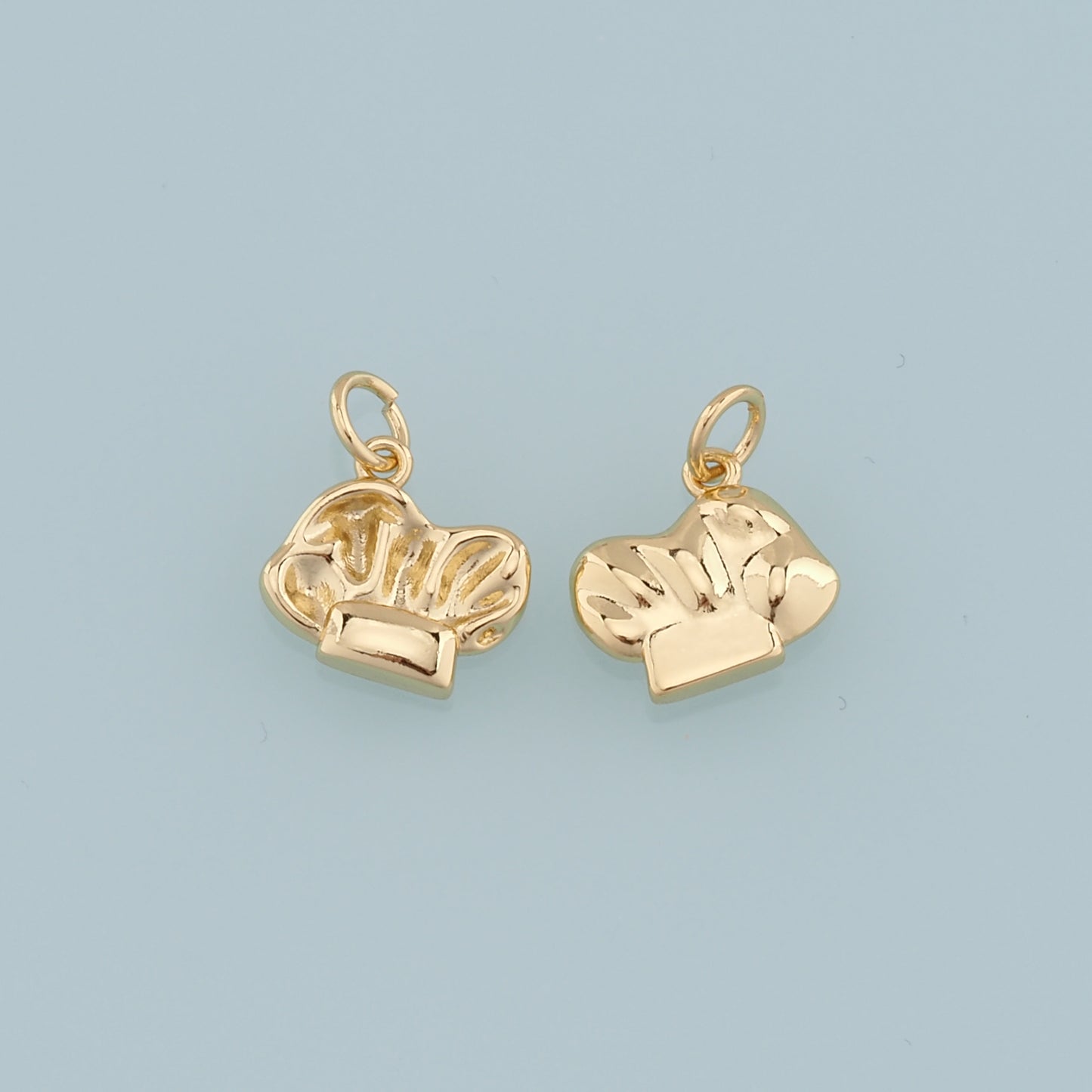 Gold Baseball Glove Charms,18K Gold Filled Baseball Pendant,Baseball Cap Charm Bracelet Necklace for DIY Jewelry Making Supply
