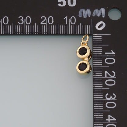Gold Glasses Charms,18K Gold Filled Glasses Pendant,Sunglasses Charm Bracelet Necklace for DIY Jewelry Making Supply