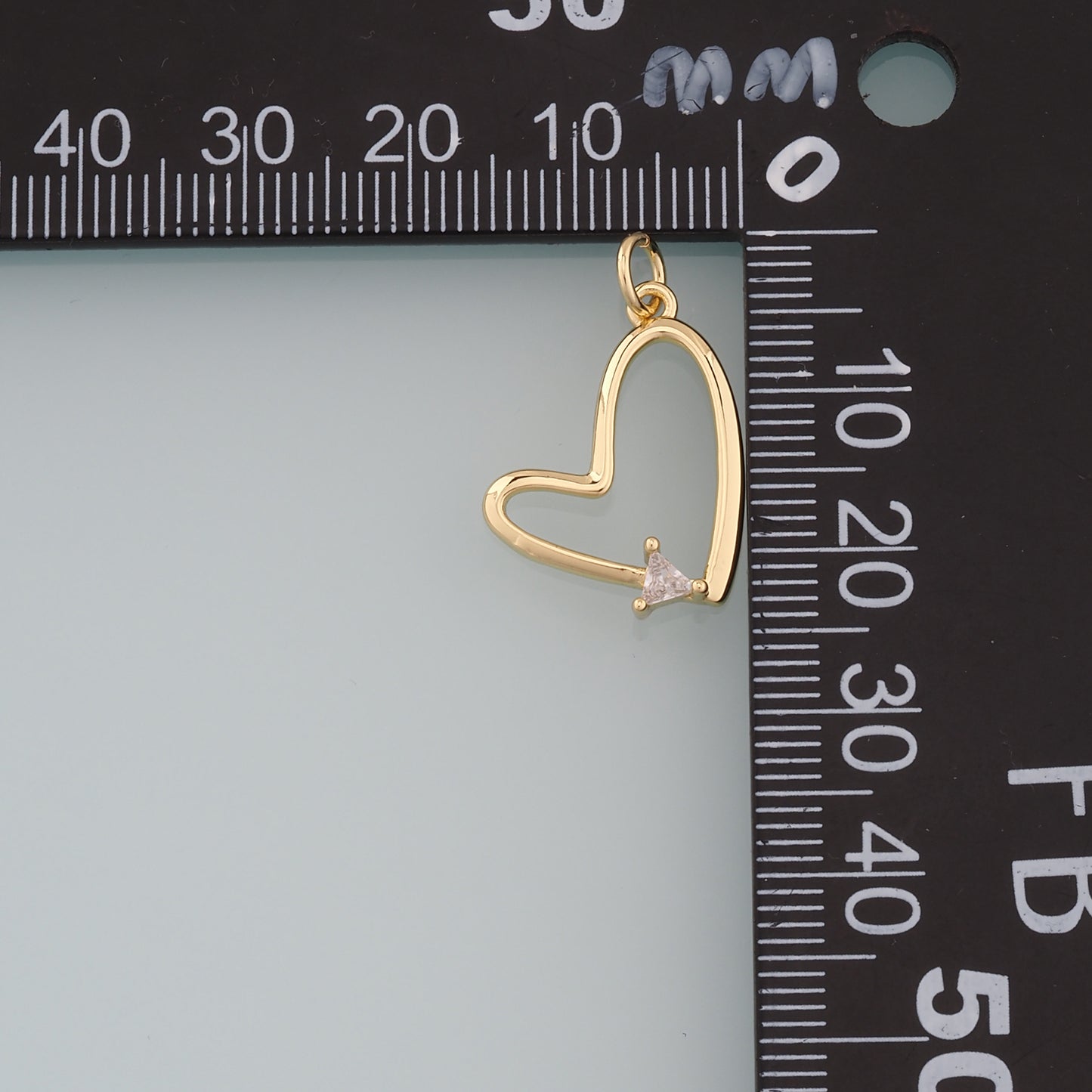 Gold Heart Charms,18K Gold Filled Heart Pendant,Heart Charm Bracelet Necklace for DIY Jewelry Making Supply