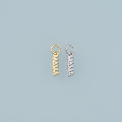 Gold Mama Charms,18K Gold Filled Mama Pendant,Mama Charm Bracelet Necklace for DIY Jewelry Making Supply