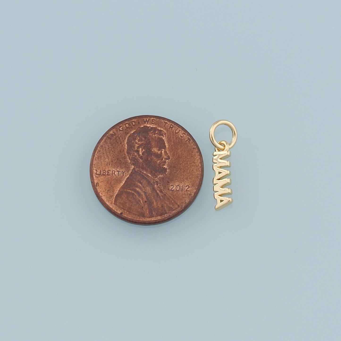 Gold Mama Charms,18K Gold Filled Mama Pendant,Mama Charm Bracelet Necklace for DIY Jewelry Making Supply