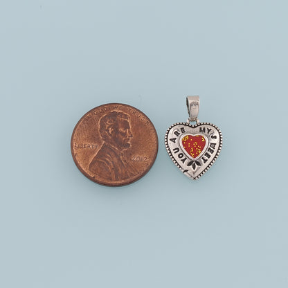 Gold Heart Charms,18K Gold Filled Heart Pendant,Enamel Heart Charm Bracelet Necklace for DIY Jewelry Making Supply