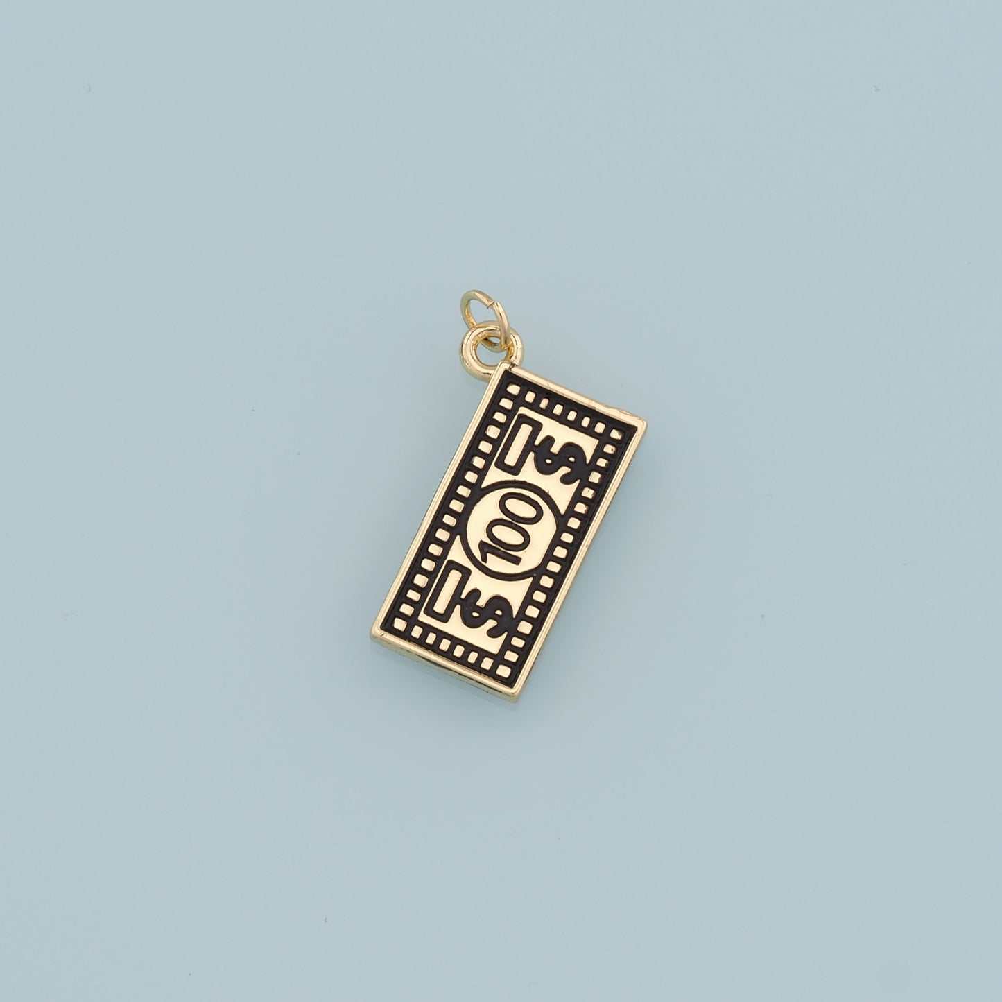 Gold Dollar Charms,18K Gold Filled Money Pendant,Dollar Charm Bracelet Necklace for DIY Jewelry Making Supply
