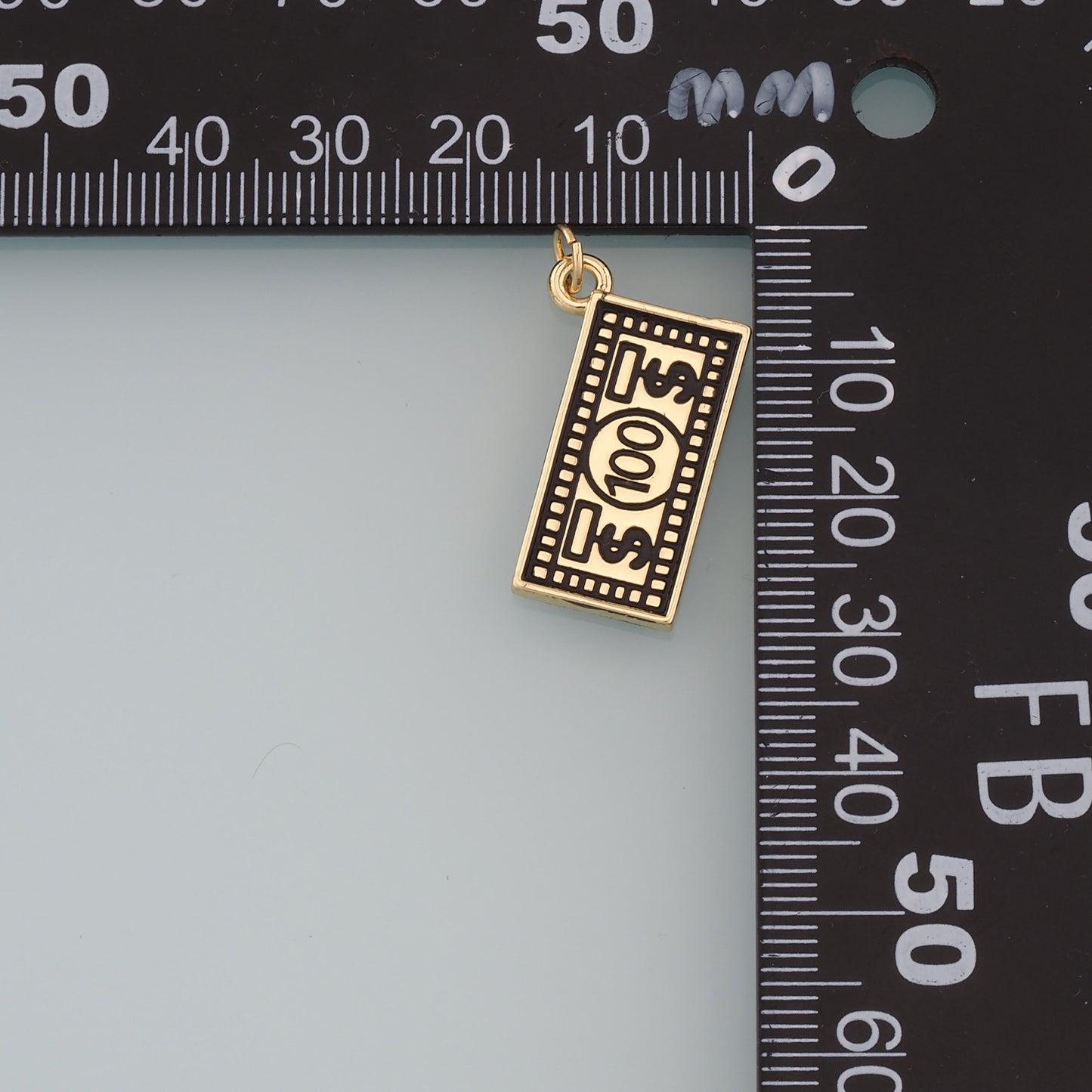 Gold Dollar Charms,18K Gold Filled Money Pendant,Dollar Charm Bracelet Necklace for DIY Jewelry Making Supply