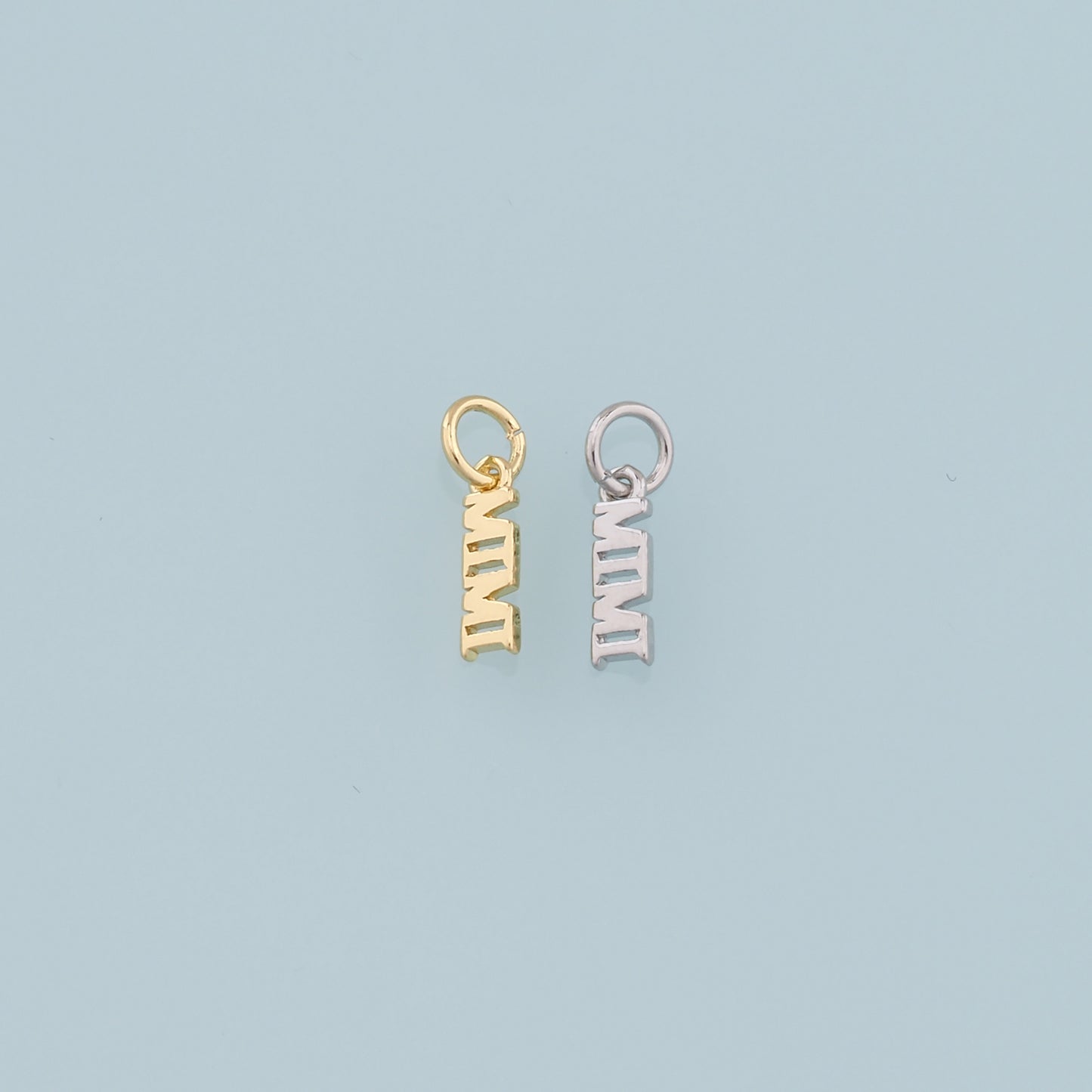 Gold Mama Charms,18K Gold Filled Mama Pendant,Mama Charm Bracelet Necklace for DIY Jewelry Making Supply