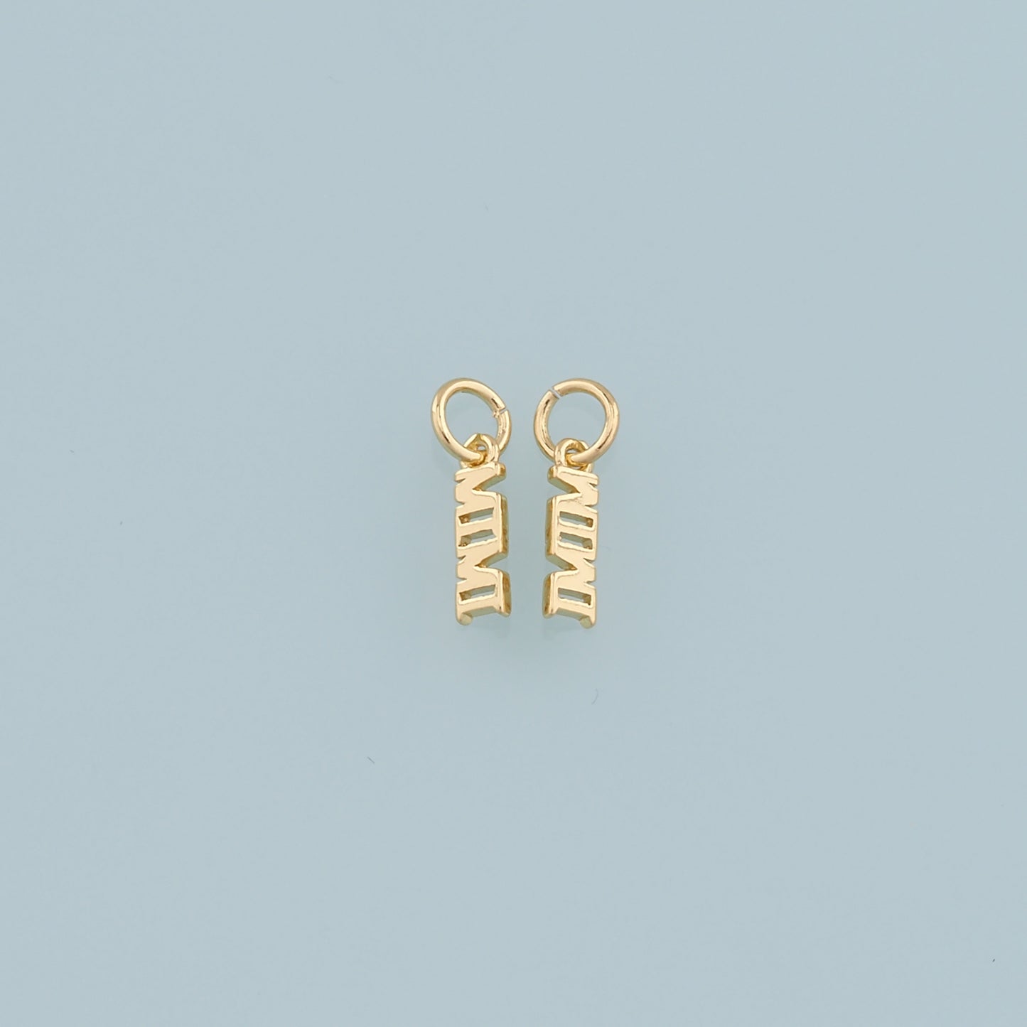 Gold Mama Charms,18K Gold Filled Mama Pendant,Mama Charm Bracelet Necklace for DIY Jewelry Making Supply
