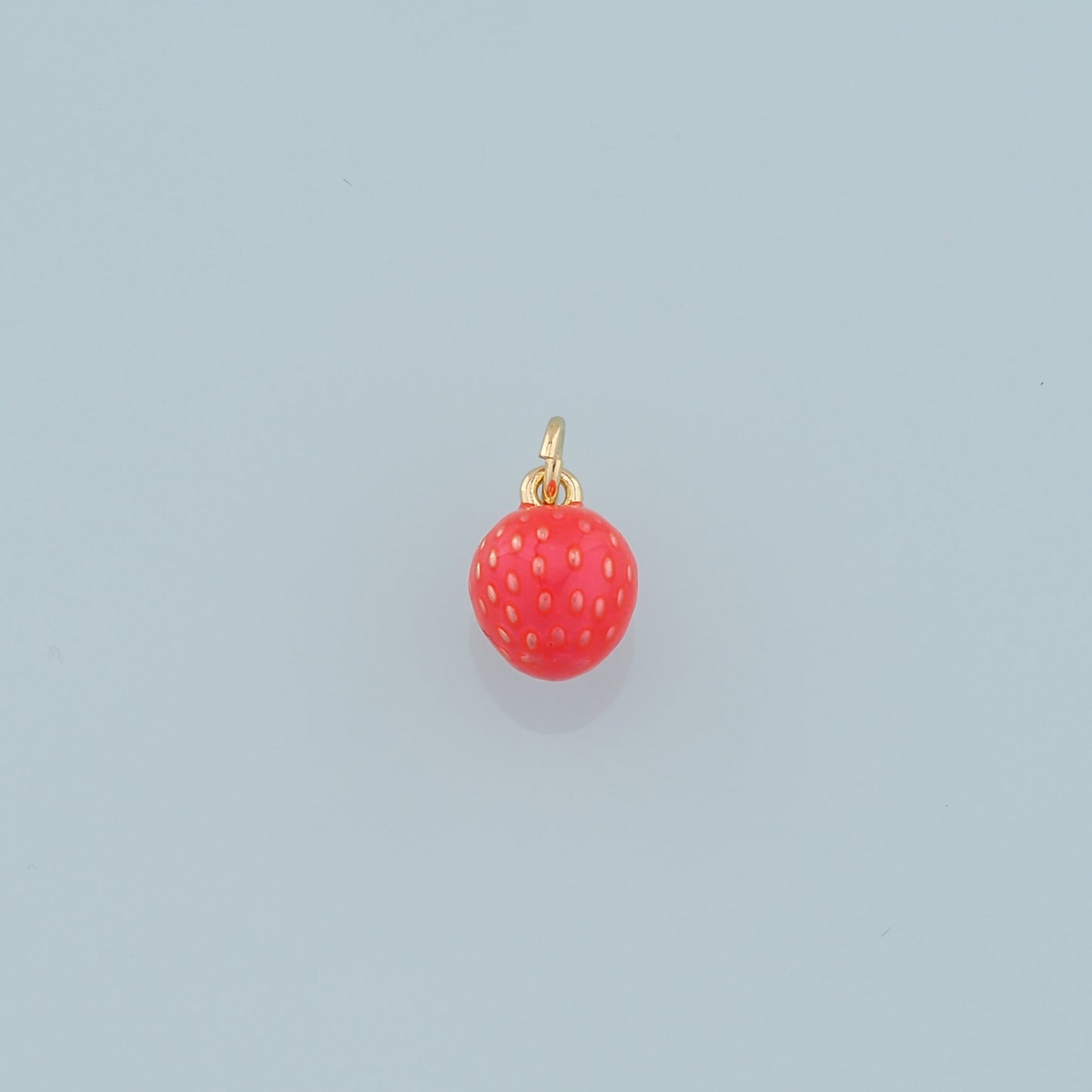 Gold Strawberry Charms,18K Gold Filled Strawberry Pendant,Fruit Charm Bracelet Necklace for DIY Jewelry Making Supply