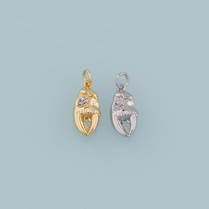 Gold Crab Claws Charms,18K Gold Filled Crab Pendant,Beach Silver Crab Charms Bracelet Necklace for DIY Jewelry Making Supply
