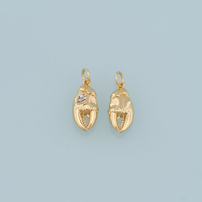 Gold Crab Claws Charms,18K Gold Filled Crab Pendant,Beach Silver Crab Charms Bracelet Necklace for DIY Jewelry Making Supply