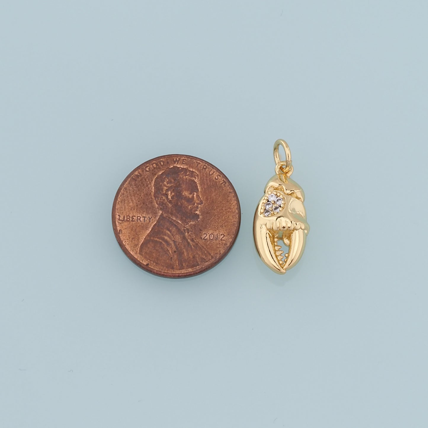 Gold Crab Claws Charms,18K Gold Filled Crab Pendant,Beach Silver Crab Charms Bracelet Necklace for DIY Jewelry Making Supply