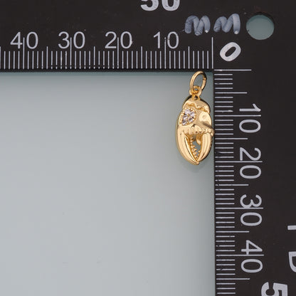 Gold Crab Claws Charms,18K Gold Filled Crab Pendant,Beach Silver Crab Charms Bracelet Necklace for DIY Jewelry Making Supply
