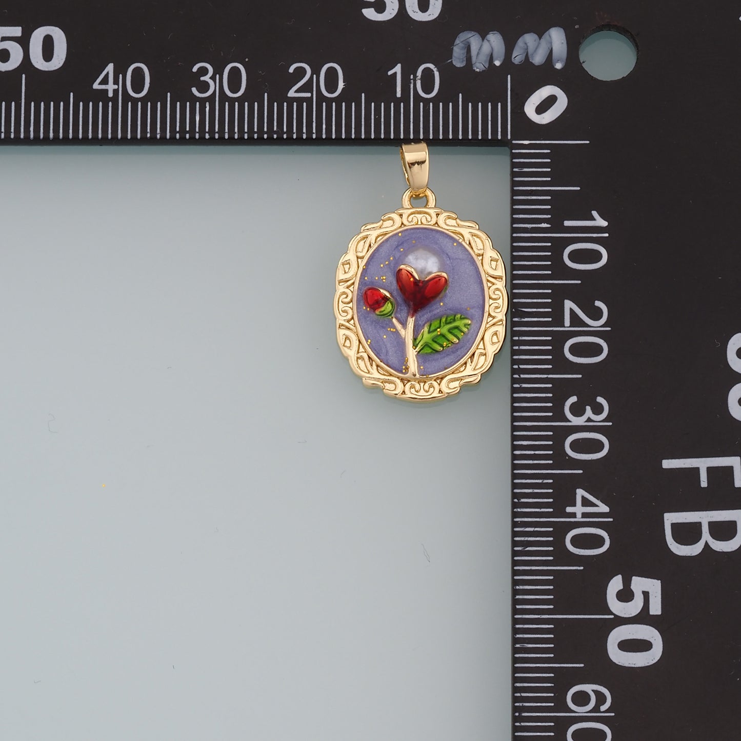Gold Flower Charms,18K Gold Filled Flower Pendant,Enamel Flower Charm Bracelet Necklace for DIY Jewelry Making Supply