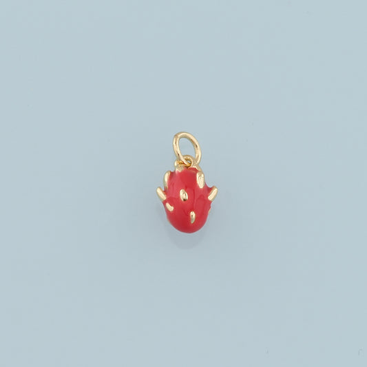 Gold Pitaya Charms,18K Gold Filled Pitaya Pendant,Fruit Charm Bracelet Necklace for DIY Jewelry Making Supply