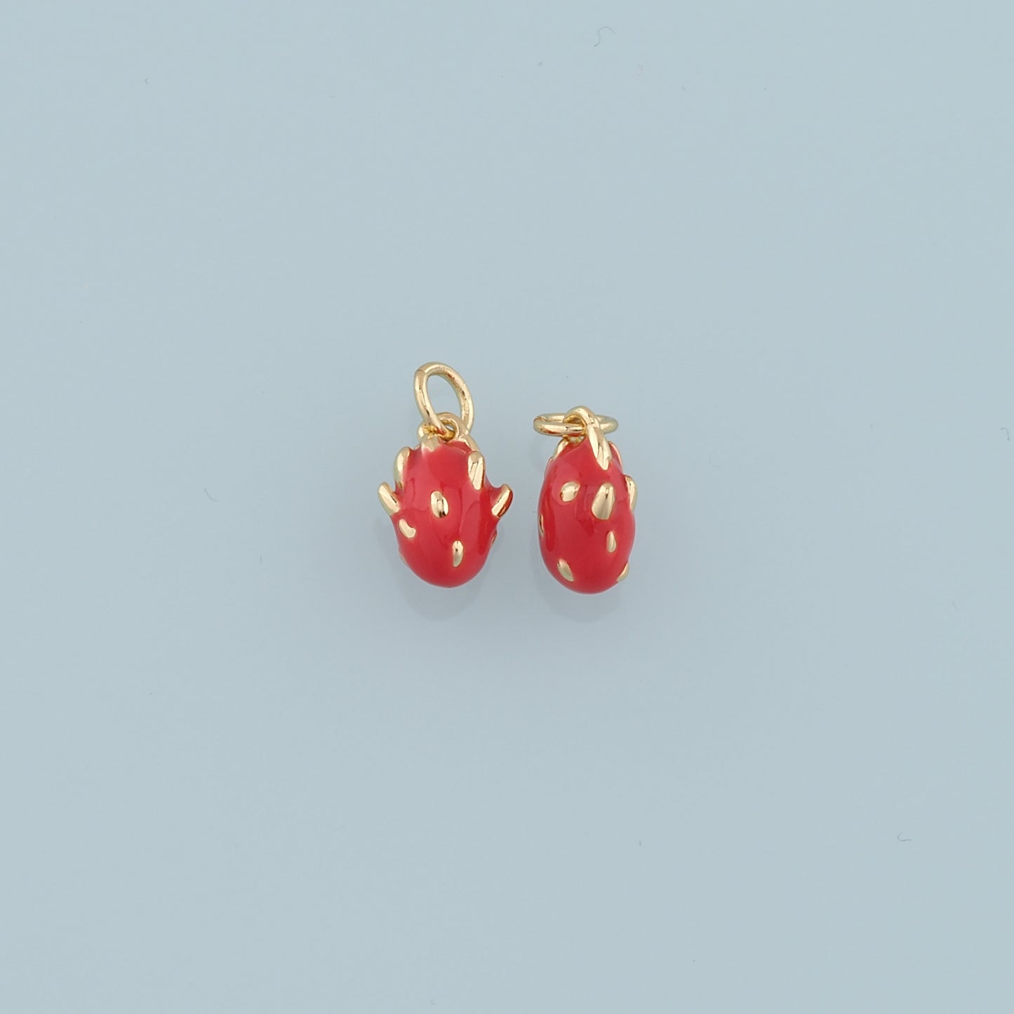 Gold Pitaya Charms,18K Gold Filled Pitaya Pendant,Fruit Charm Bracelet Necklace for DIY Jewelry Making Supply