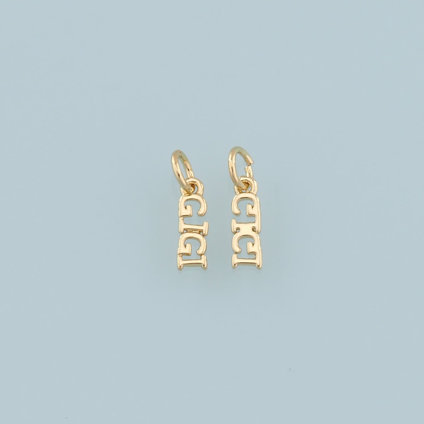 Gold Gigi Charms,18K Gold Filled Grandma Pendant,Grandma Charm Bracelet Necklace for DIY Jewelry Making Supply