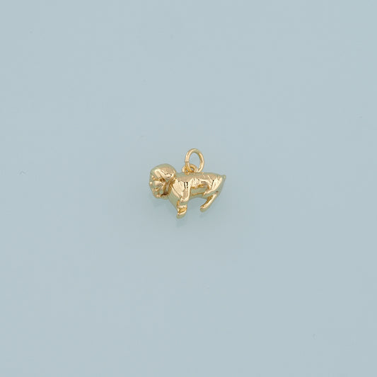 Gold Dog Charms,18K Gold Filled Dog Pendant,Cute Dog Charm Bracelet Necklace for DIY Jewelry Making Supply