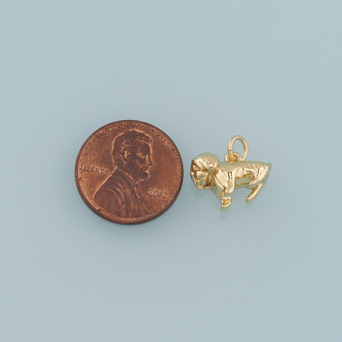 Gold Dog Charms,18K Gold Filled Dog Pendant,Cute Dog Charm Bracelet Necklace for DIY Jewelry Making Supply